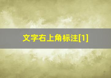 文字右上角标注[1]